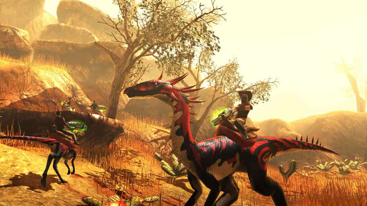 Dino Storm: Ride, Shoot, and Conquer in a Prehistoric Wild West Adventure